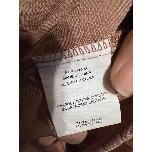 OLM Rust Orange Cowl Neck Cropped Satin Cami Tank Top Women X Large - Picture 6 of 7